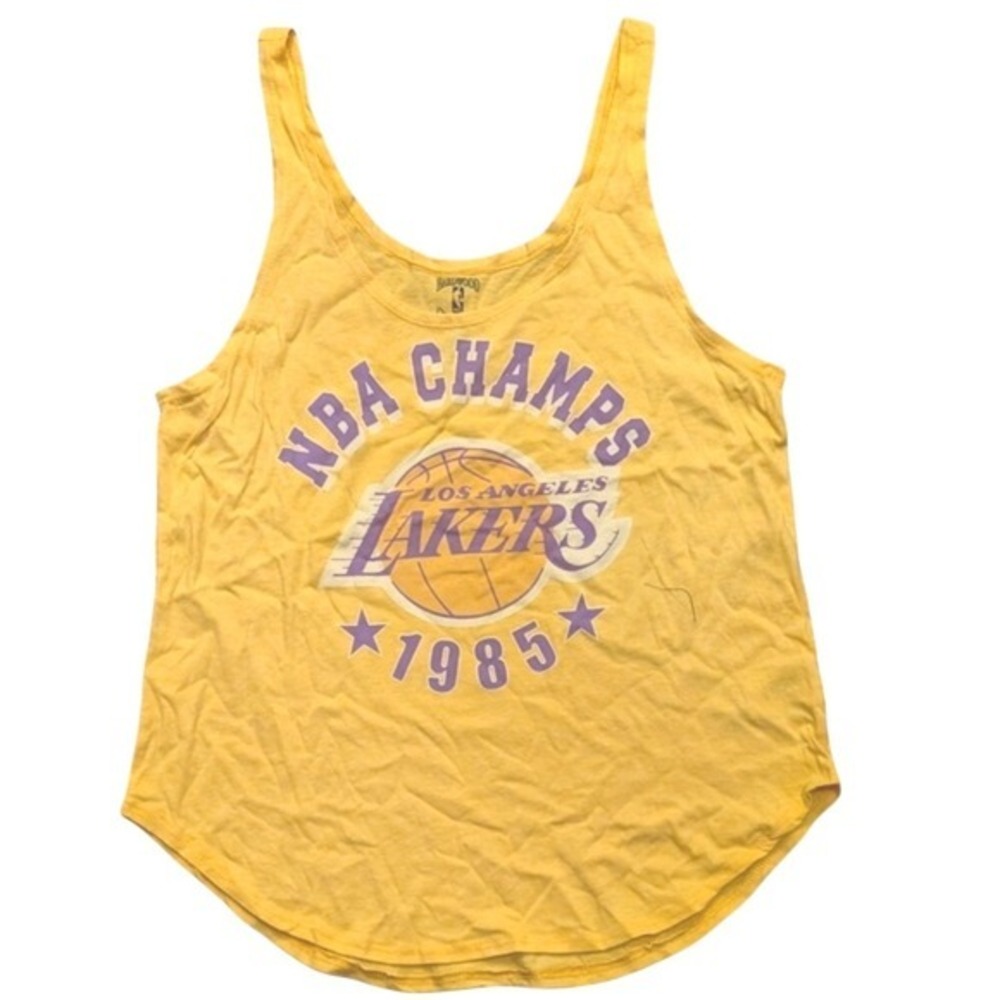 LA Lakers Tank Top NBA Basketball Champs Shirt Large L NWT NEW yellow purple